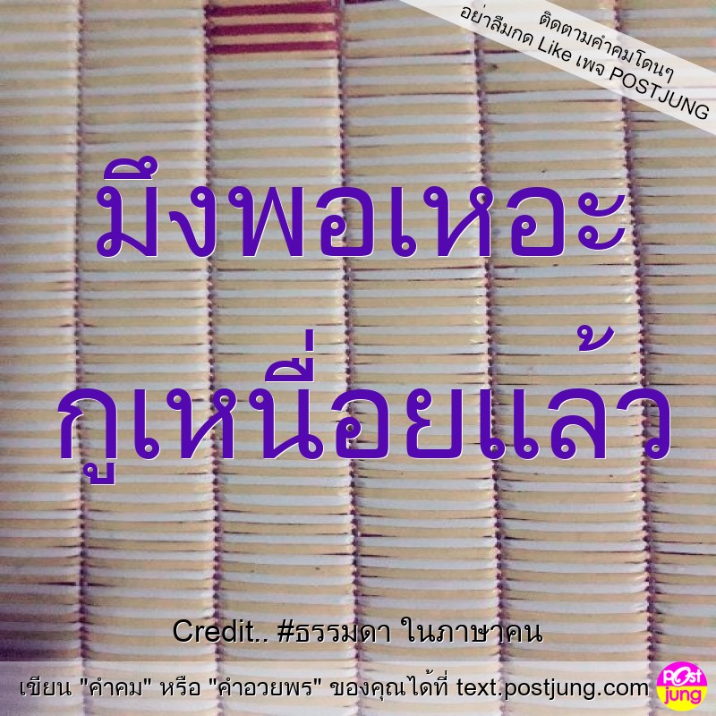 มึงพอเหอะ กูเหนื่อยแล้ว