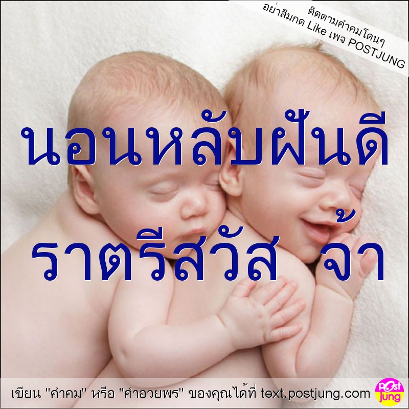นอนหลับฝันดี ราตรีสวัส จ้า